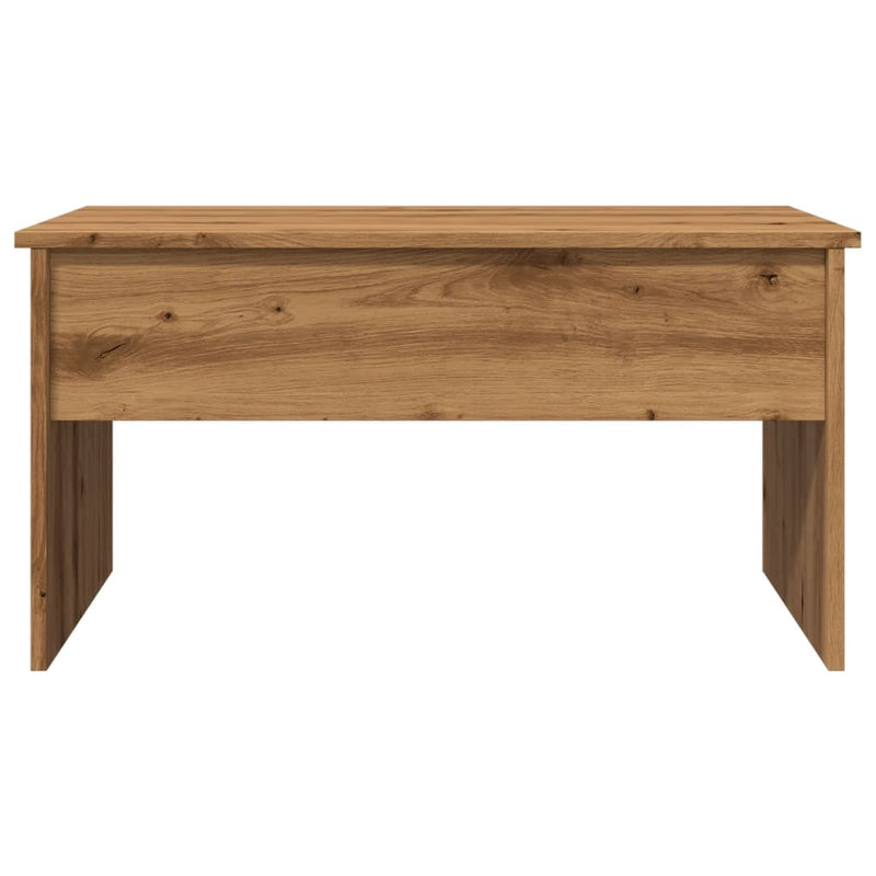 vidaXL kézműves tölgy színű szerelt fa dohányzóasztal 80x50,5x41,5 cm