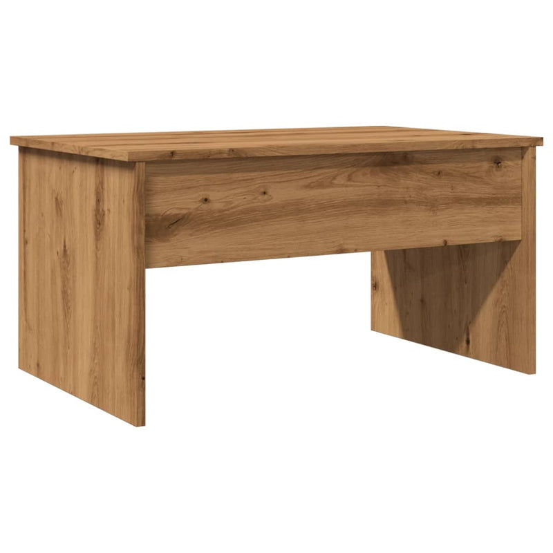 vidaXL kézműves tölgy színű szerelt fa dohányzóasztal 80x50,5x41,5 cm