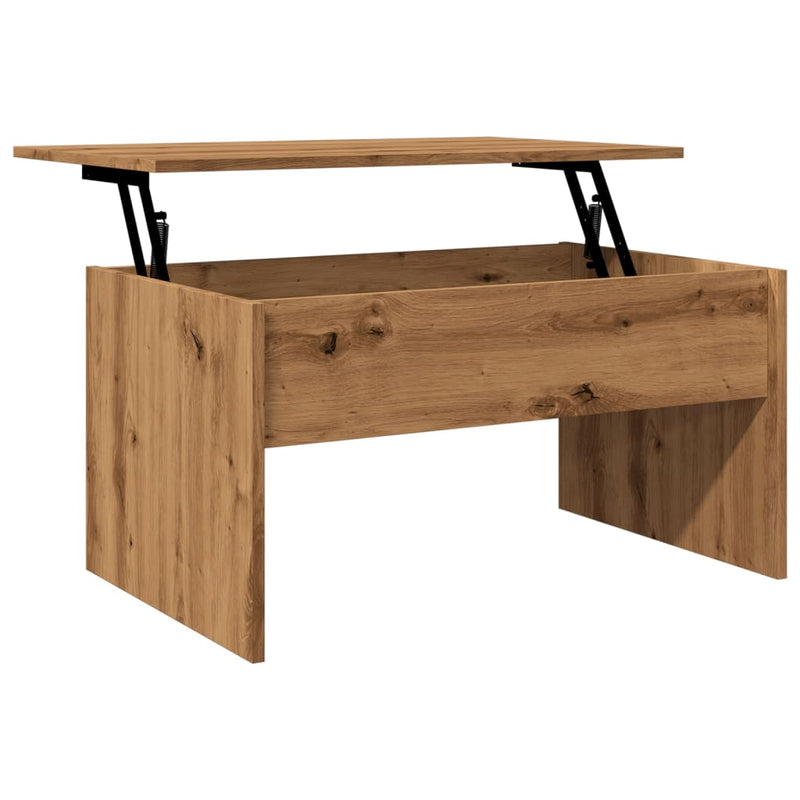 vidaXL kézműves tölgy színű szerelt fa dohányzóasztal 80x50,5x41,5 cm
