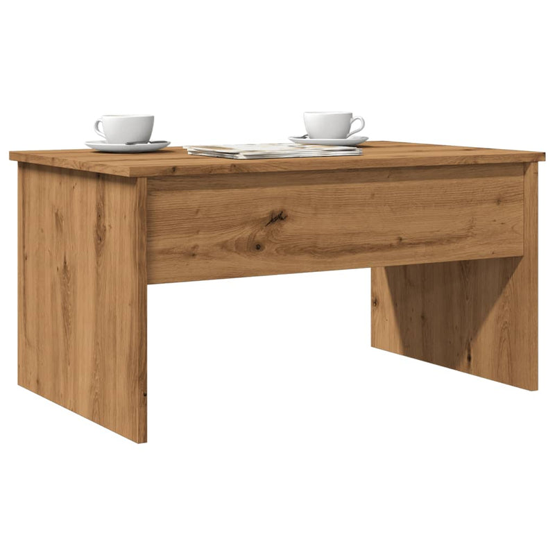vidaXL kézműves tölgy színű szerelt fa dohányzóasztal 80x50,5x41,5 cm