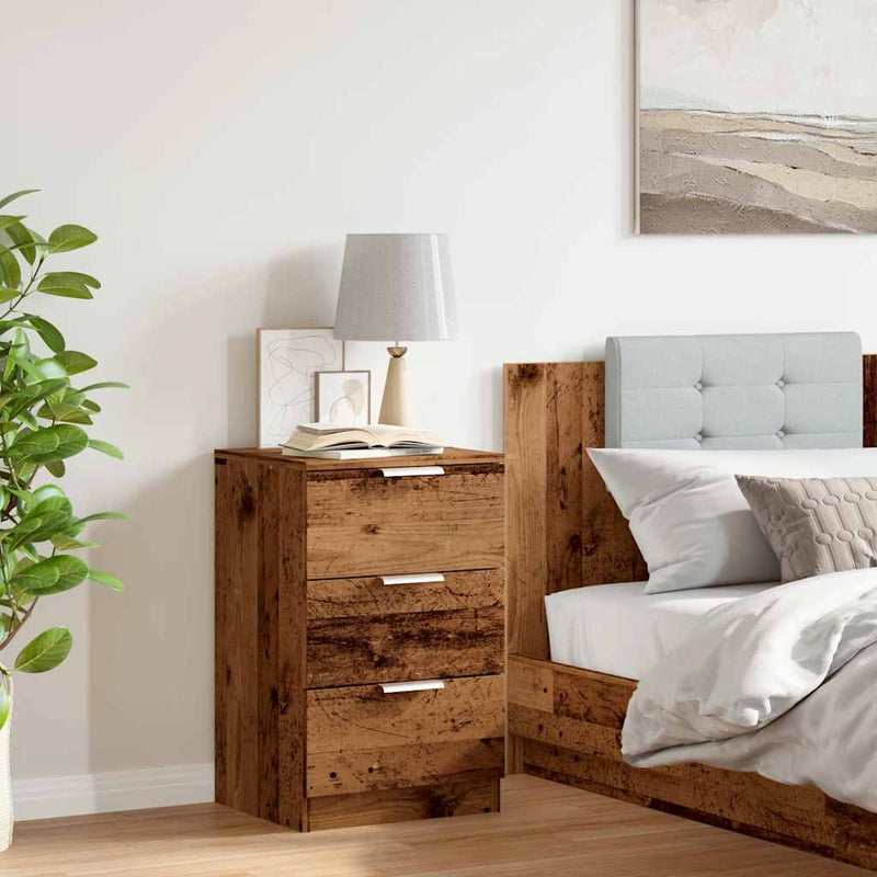 vidaXL antik fa színű szerelt fa éjjeliszekrény 40 x 36 x 65 cm