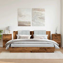 vidaXL 2 db antik fa színű szerelt fa éjjeliszekrény 40 x 36 x 65 cm