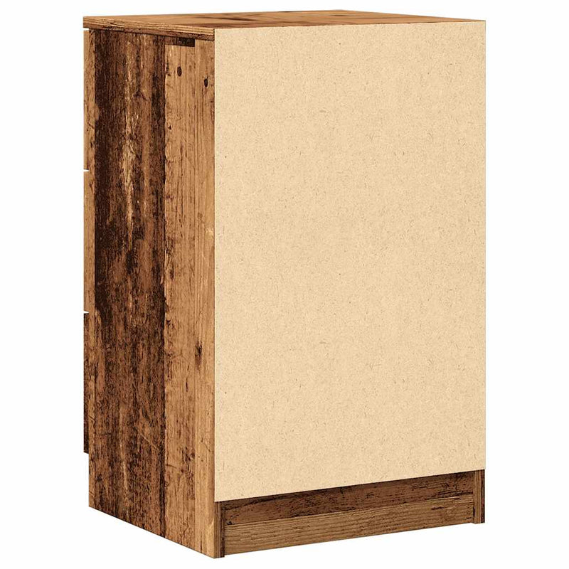 vidaXL 2 db antik fa színű szerelt fa éjjeliszekrény 40 x 36 x 65 cm