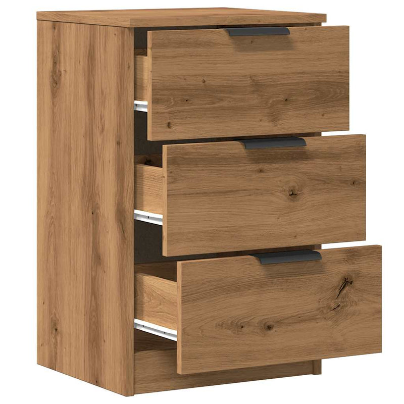 vidaXL kézműves tölgy színű szerelt fa éjjeliszekrény 40 x 36 x 65 cm