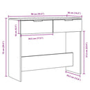 vidaXL konzolasztal Régi fa 90x36x75 cm Gépelt fa
