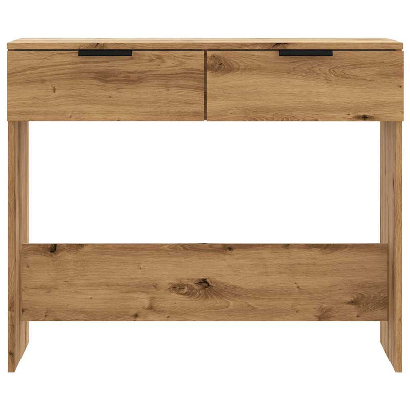 vidaXL kézműves tölgy színű szerelt fa dohányzóasztal 90x36x75 cm