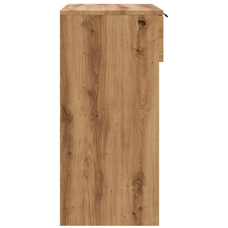vidaXL kézműves tölgy színű szerelt fa dohányzóasztal 90x36x75 cm