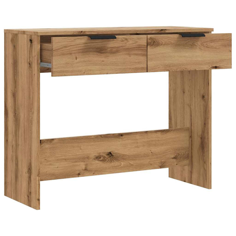 vidaXL kézműves tölgy színű szerelt fa dohányzóasztal 90x36x75 cm