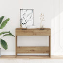vidaXL kézműves tölgy színű szerelt fa dohányzóasztal 90x36x75 cm