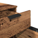 vidaXL antik fa szerelt fa iratszekrény kerekekkel 45x38x45 cm