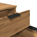 vidaXL kézműves tölgy szerelt fa iratszekrény kerekekkel 45x38x45 cm