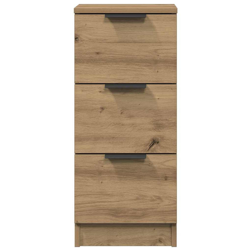vidaXL 2 db kézműves tölgy színű szerelt fa tálalószekrény 30x30x70 cm