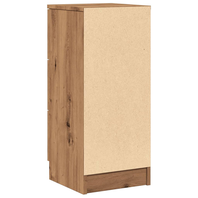vidaXL 2 db kézműves tölgy színű szerelt fa tálalószekrény 30x30x70 cm