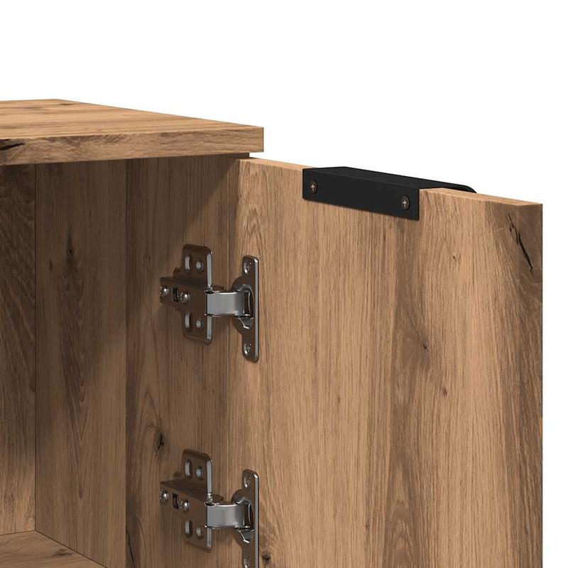 vidaXL 2 db kézműves tölgy színű szerelt fa tálalószekrény 30x30x70 cm