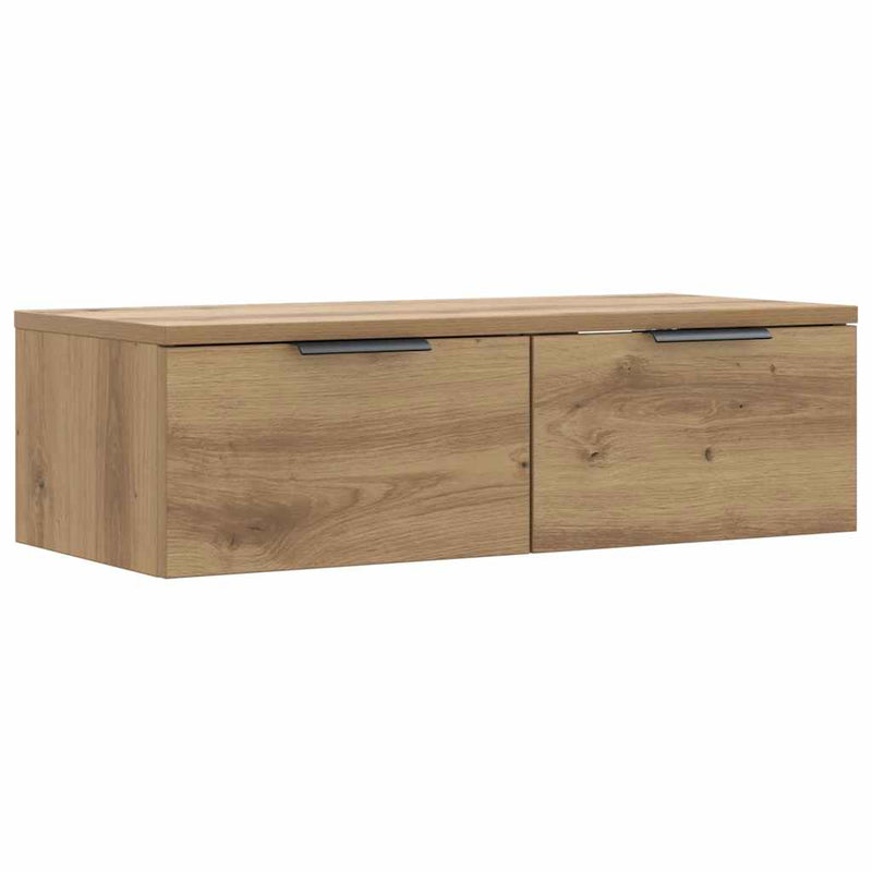 vidaXL kézműves tölgy színű szerelt fa faliszekrény 60 x 30 x 20 cm