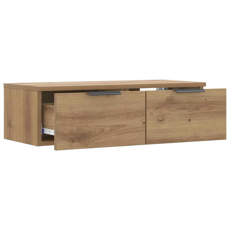 vidaXL kézműves tölgy színű szerelt fa faliszekrény 60 x 30 x 20 cm