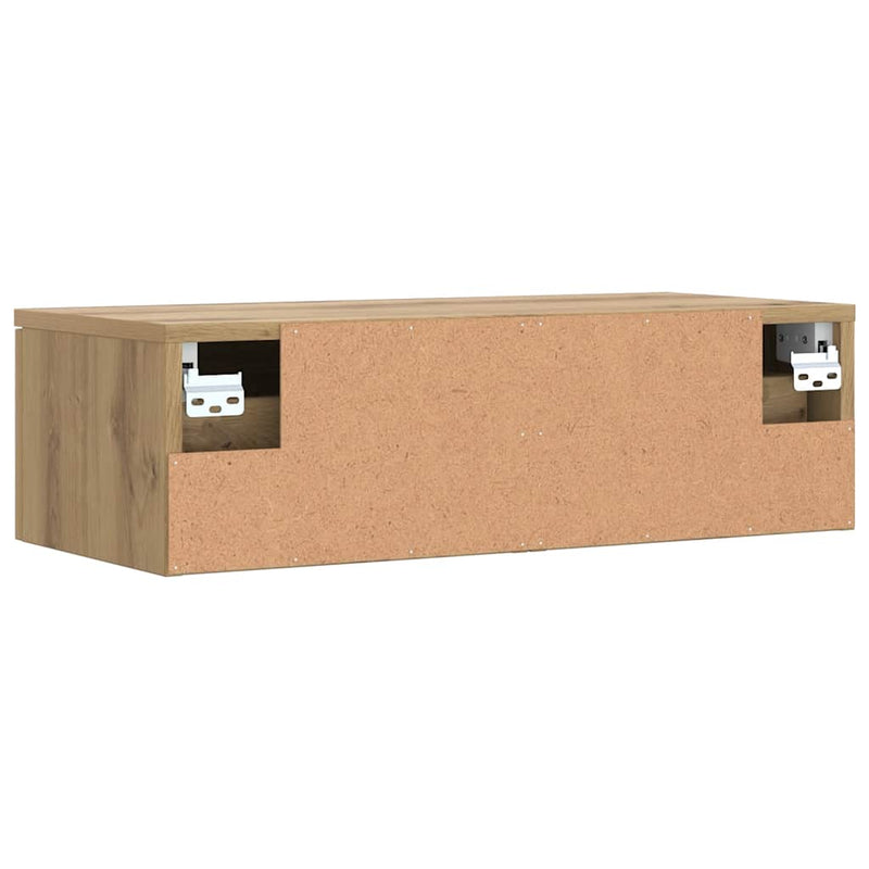 vidaXL kézműves tölgy színű szerelt fa faliszekrény 60 x 30 x 20 cm
