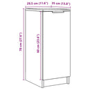 vidaXL antik fa színű szerelt fa cipősszekrény 29,5x35x70 cm