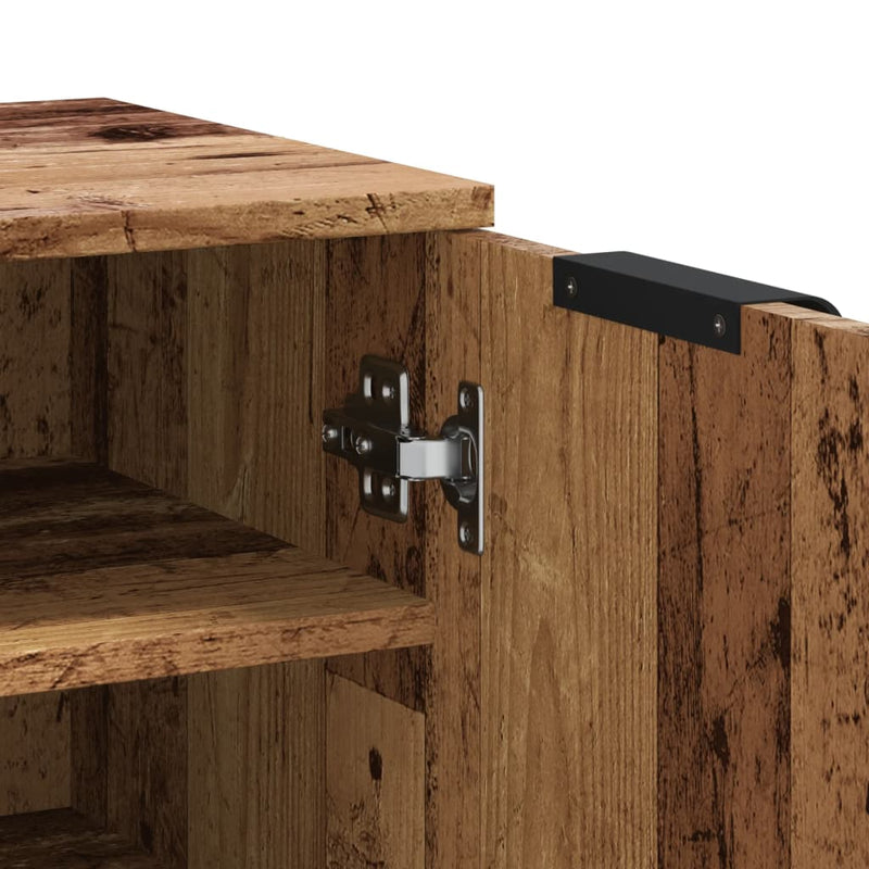 vidaXL antik fa színű szerelt fa cipőszekrény 29,5 x 35 x 100,5 cm