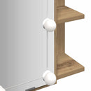 vidaXL kézműves tölgy tükrös szekrény LED-ekkel 70 x 16,5 x 60 cm