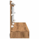 vidaXL Artisan tölgyfa tükrös szekrény LED-del 90x31,5x62 cm