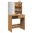 vidaXL fésülködőasztal tükörrel Artisan Oak 74,5x40x141 cm