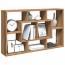 vidaXL kézműves tölgyfa fali polc 85 x 16 x 52,5 cm redőzött fa