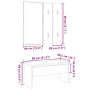 vidaXL régi fa szerelt fa előszobai bútorszett