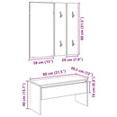 vidaXL kézműves tölgy színű szerelt fa előszobai bútorszett