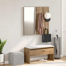 vidaXL kézműves tölgy színű szerelt fa előszobai bútorszett