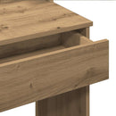 vidaXL kézműves tölgy színű fésülködőasztal LED-del 96x40x142 cm