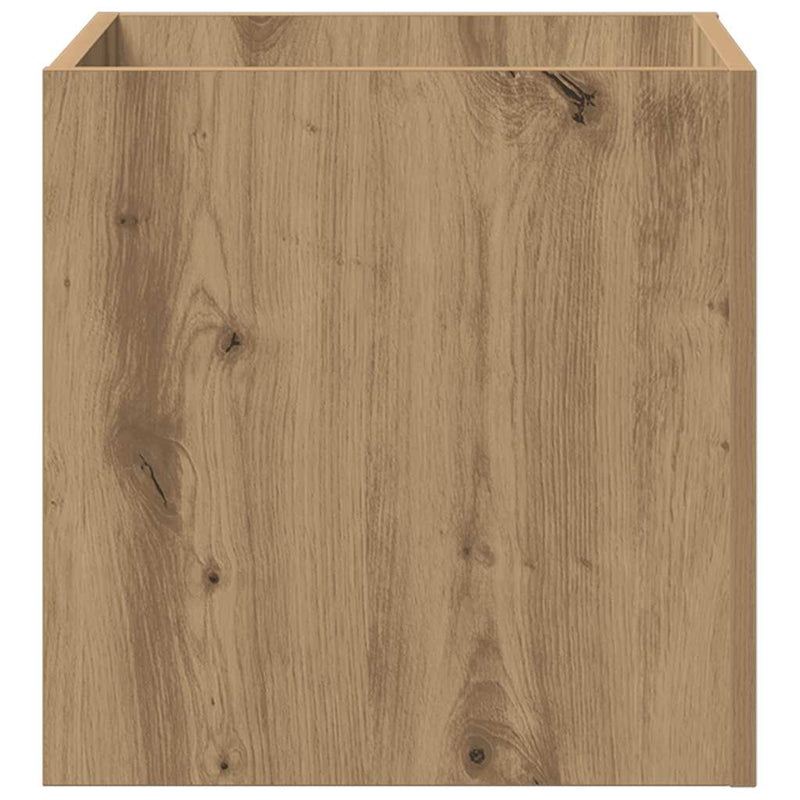 vidaXL kézműves tölgy szerelt fa virágtartó 40 x 40 x 40 cm