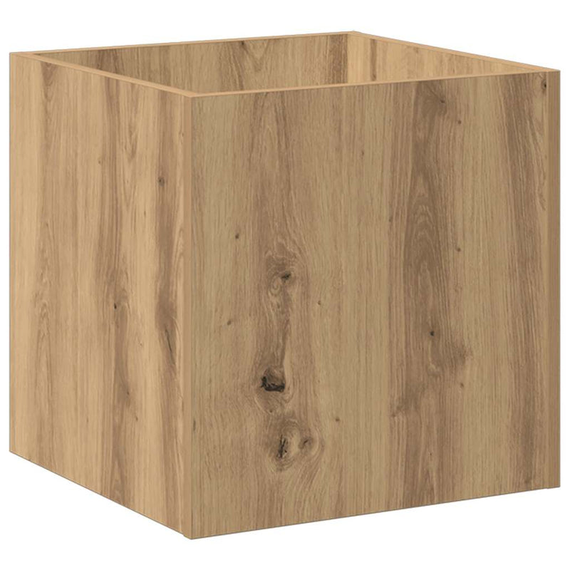 vidaXL kézműves tölgy szerelt fa virágtartó 40 x 40 x 40 cm