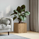 vidaXL kézműves tölgy szerelt fa virágtartó 40 x 40 x 40 cm