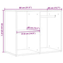 vidaXL antik fa szerelt fa pipereszekrény 80 x 40 x 65 cm