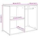 vidaXL kézműves tölgy szerelt fa pipereszekrény 80 x 40 x 65 cm