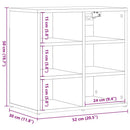 vidaXL cipősszekrény 2 db Artisan tölgy 52x30x50 cm