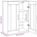 vidaXL kézműves tölgy színű függő faliszekrény 69,5 x 34 x 90 cm