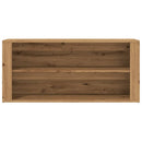 vidaXL kézműves tölgy színű szerelt fa cipőtároló pad 100 x 35 x 45 cm