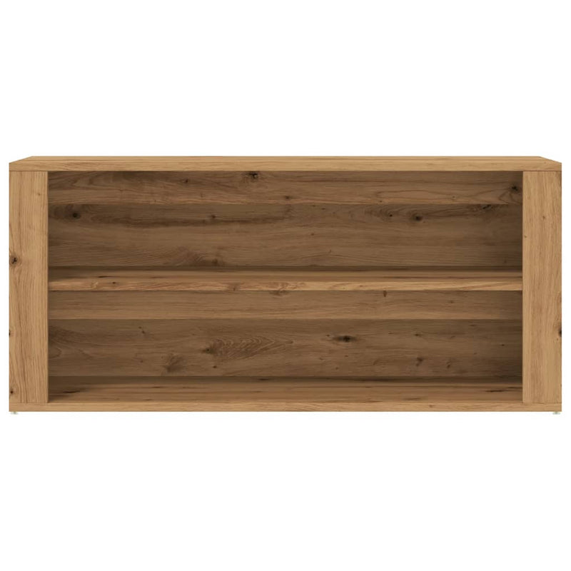 vidaXL kézműves tölgy színű szerelt fa cipőtároló pad 100 x 35 x 45 cm