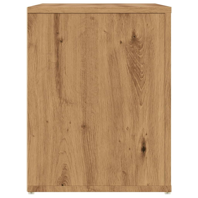 vidaXL kézműves tölgy színű szerelt fa cipőtároló pad 100 x 35 x 45 cm
