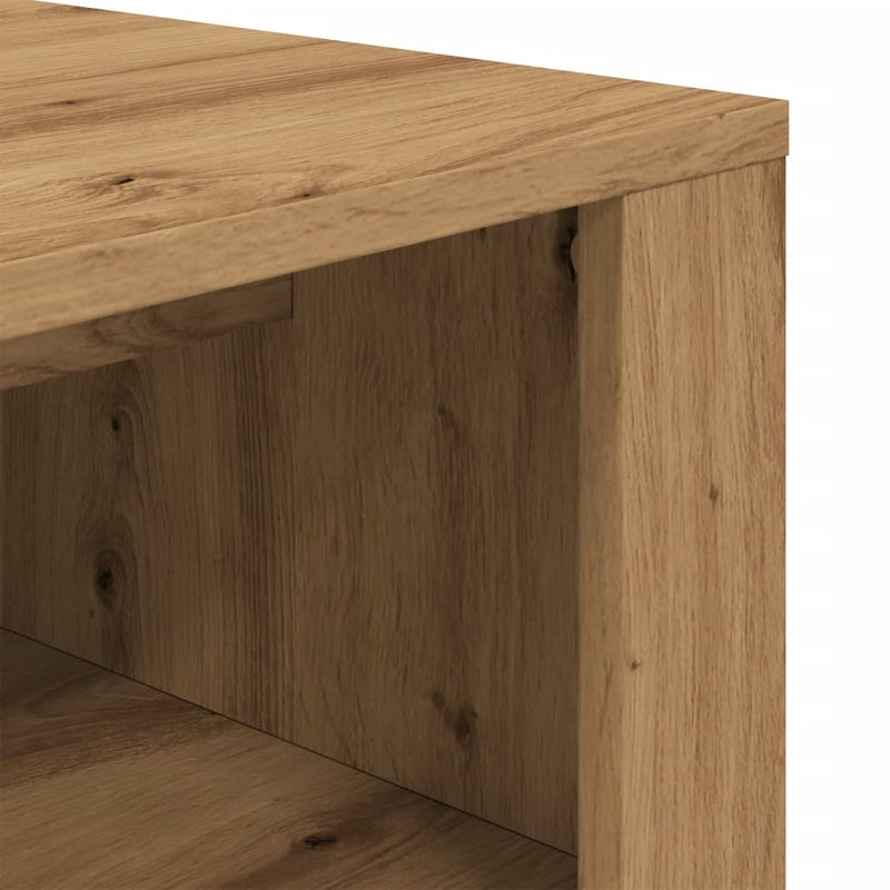 vidaXL kézműves tölgy színű szerelt fa cipőtároló pad 100 x 35 x 45 cm