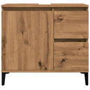 vidaXL kézműves tölgy színű mosdószekrény 65 x 33 x 60 cm