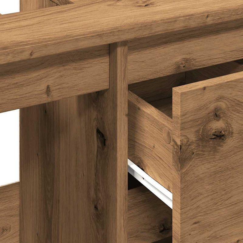 vidaXL kézműves tölgy színű mosdószekrény 65 x 33 x 60 cm