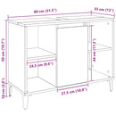 vidaXL kézműves tölgy színű szerelt fa mosdószekrény 80 x 33 x 60 cm