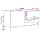 vidaXL antik fa színű szerelt fa hanglemezszekrény 84,5x38x48 cm