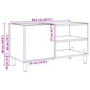 vidaXL kézműves tölgy színű szerelt fa hanglemezszekrény 84,5x38x48 cm