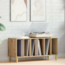 vidaXL kézműves tölgy színű szerelt fa hanglemezszekrény 100x38x48 cm