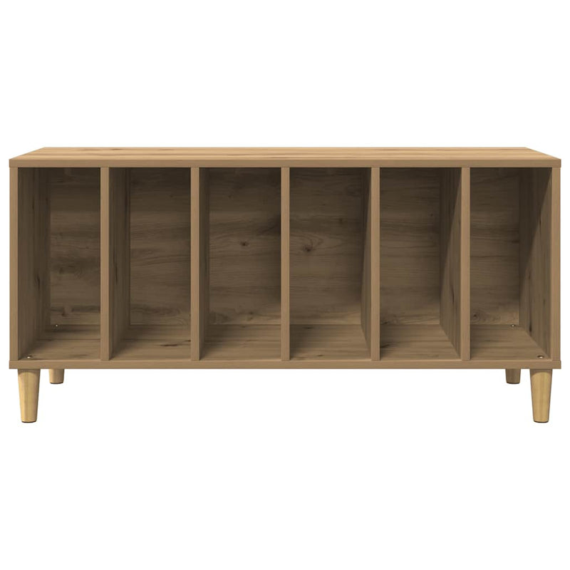 vidaXL kézműves tölgy színű szerelt fa hanglemezszekrény 100x38x48 cm