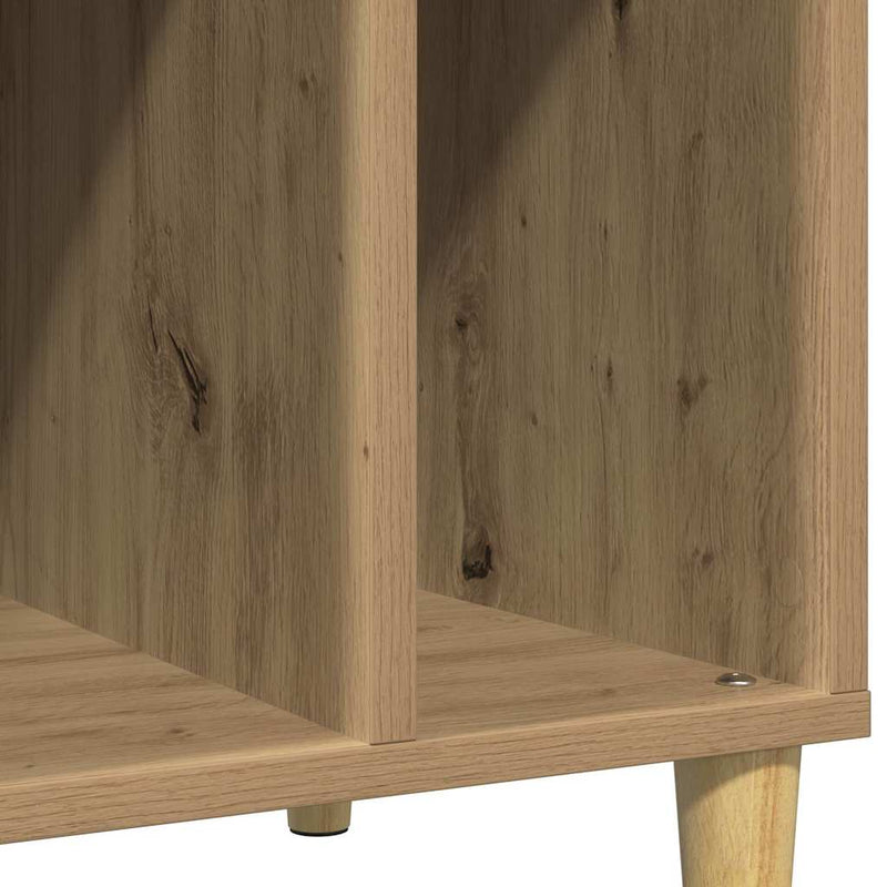 vidaXL kézműves tölgy színű szerelt fa hanglemezszekrény 100x38x48 cm